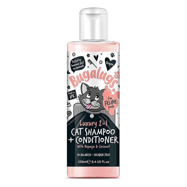 Bugalugs - Luxury 2 in 1 Cat Shampoo+Conditioner (250ml) - Wrexraw
