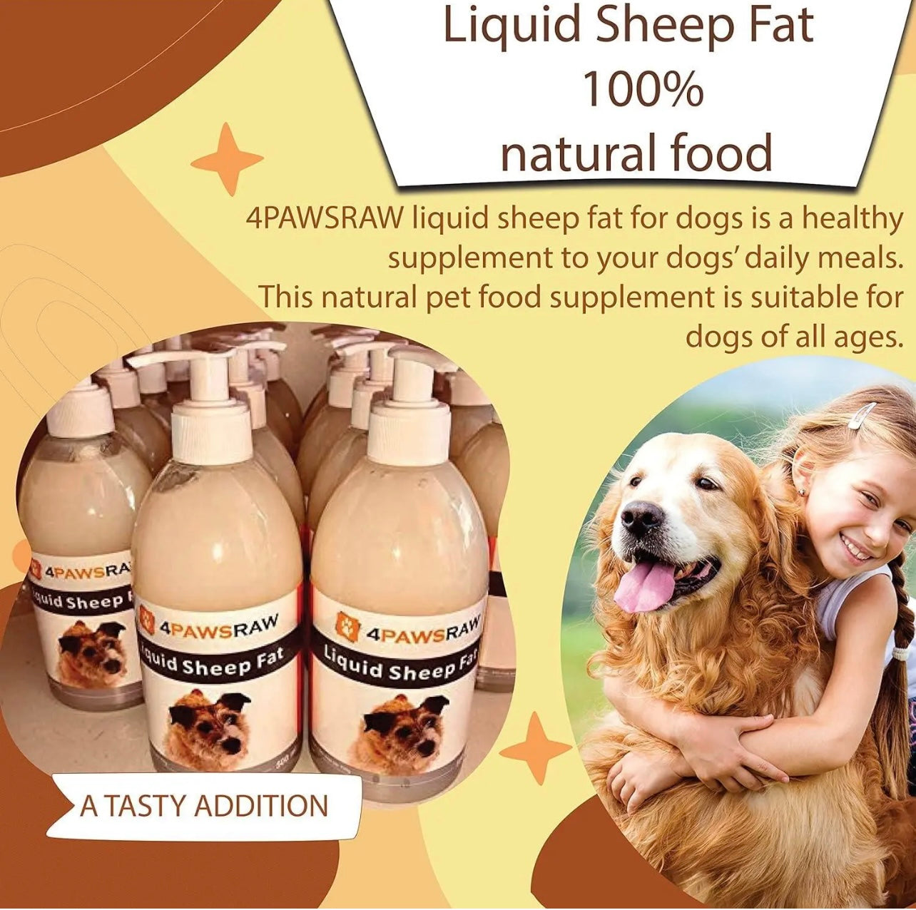 Liquid Sheep Fat – 100% natural food supplement for your dog.