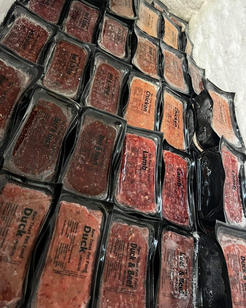 raw treat pet food bundle 10 & 20 mixes