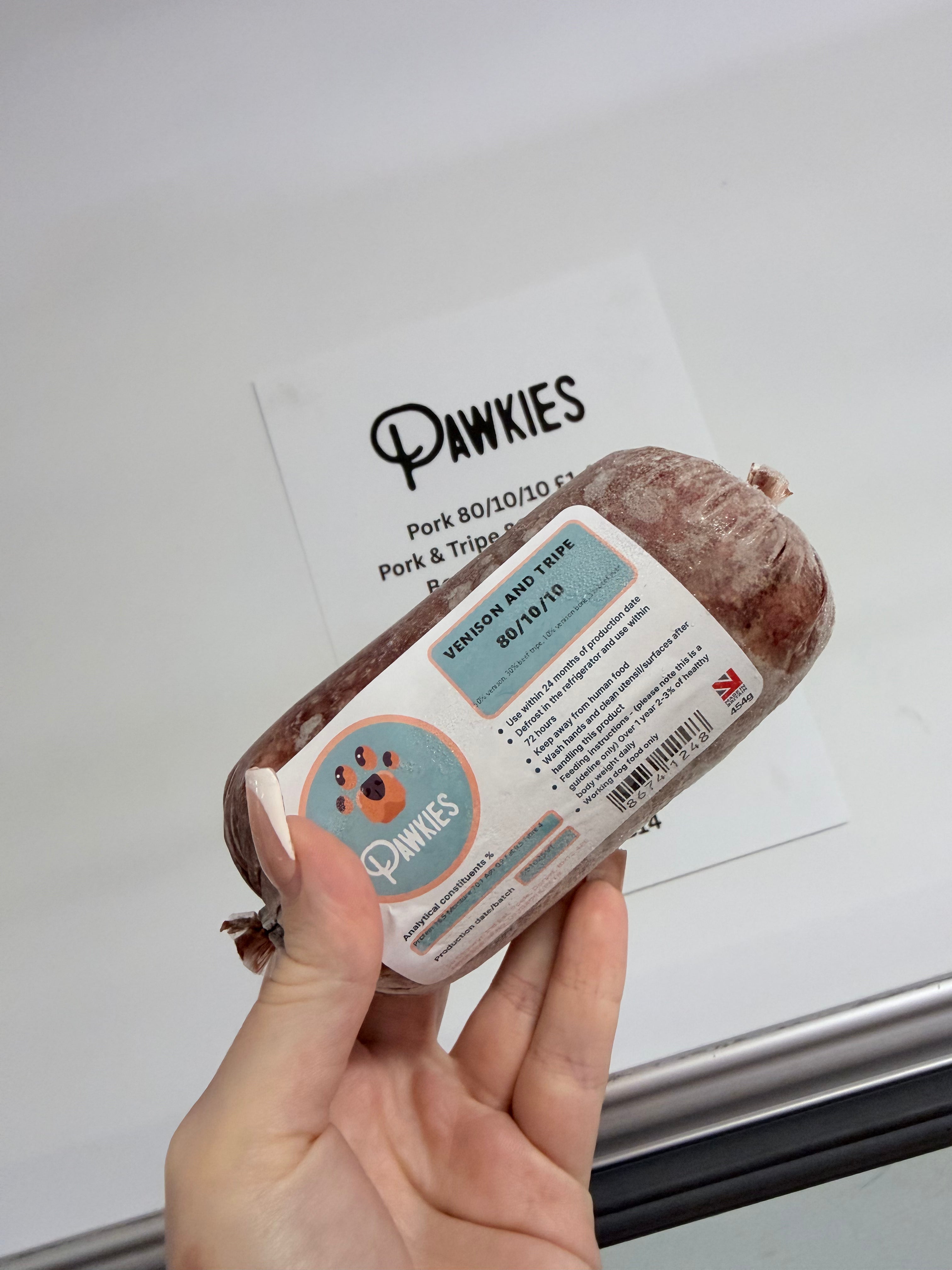Pawkies Venison & Tripe 80/10/10 – Wrexraw